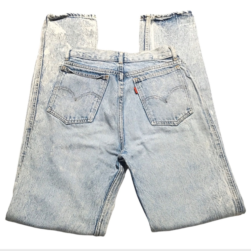 1980s LEVIS RED TAB Light Stone Wash High Rise Vintage Denim // Size 26”